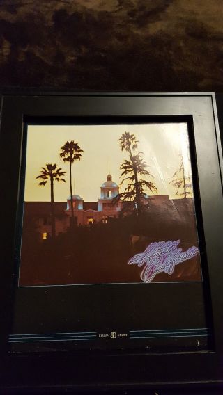 Eagles Hotel California Rare Promo Poster Ad Framed