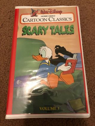 Disney - Cartoon Classics: Scary Tales Vol 3 Vhs (white Clam Shell) Rare/htf
