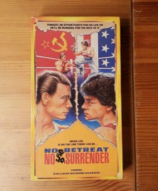 No Retreat No Surrender (1986) Vhs Starmaker Rare Oop Jean - Claude Van Damme
