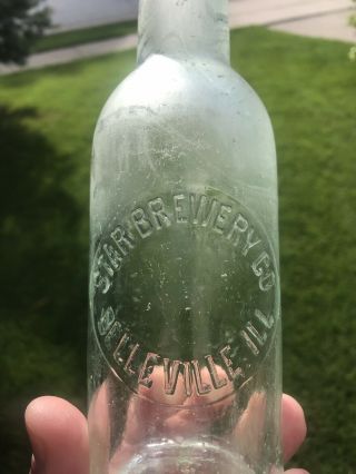 Rare Star Brewery Co.  Pint Bottle Vintage Belleville Illinois Rare Slug Plate