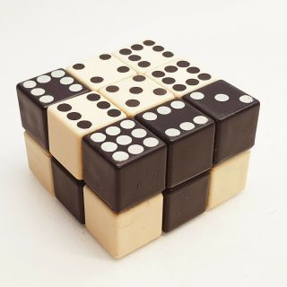 Domino Cube Brain Teaser Logic Game Puzzle Toy Vintage 1980 