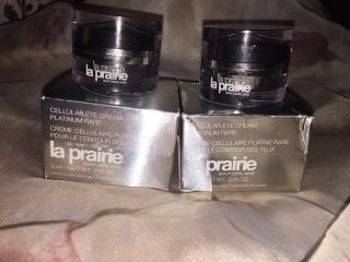 La Prairie Platinum Rare Cellular Eye Cream 3 Ml 0.  1 Oz 2 Empty Jars