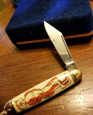 Vintage RARE Imperial USA Pocket Knife Advertising ESSO Tiger Gas Oil 4