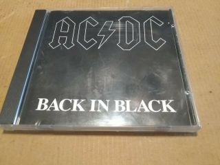 Ac/dc Back In Black.  Made In Germany.  No Bar Code Silver Face Cd Rare