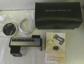 Polaroid Portrait Kit 591 W/case & Instructions For 180 Camera - Rare