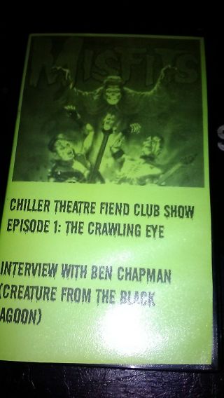 Misfits Chiller Theater Fiend Club Show Vhs The Crawling Eye Horror Punk Rare