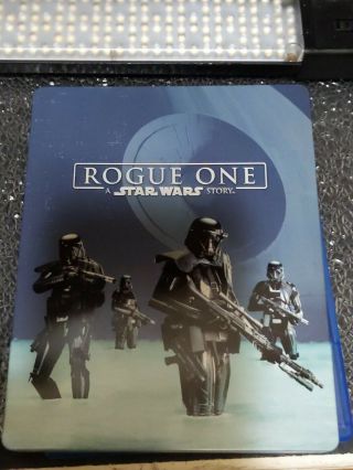 Star Wars: Rogue One 3d Blu - Ray Steelbook (rare Best Buy Exclusive) No Discs