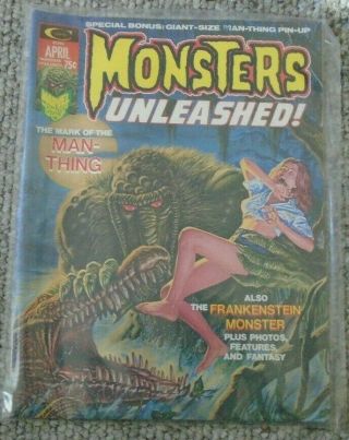 Monsters Unleashed 5 Curtis Comics Man - Thing Rare Vg Horror Monster
