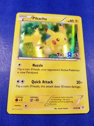 Pikachu 26/83 Toys R Us Promo Holo Pokemon Card Vlp/nm
