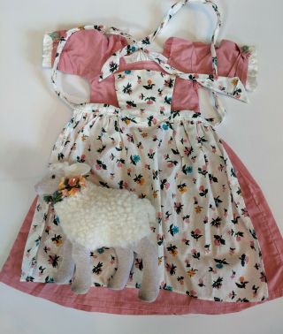 Rare American Girl Felicity Spring Gown W/posie The Lamb