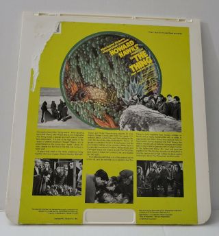 The Thing From Another World CED Videodisc - ULTRA RARE HORROR 2