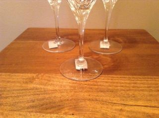 3 vintage JG Durand France Agena Gold crystal wine glasses RARE 3