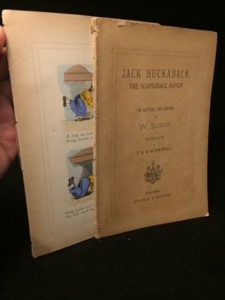 Jack Huckaback 1st Edition Children’s RARE book w/Hand - colored Illustrations 4