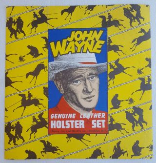 Vintage 1950s John Wayne Cap Gun Box Cover For Leather Holster Set Rare