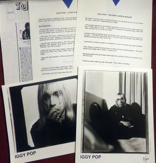 Iggy Pop Naughty Little Doggie Press Kit,  Photos 1996 Virgin Rec Rare