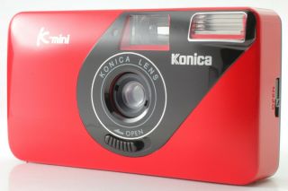Rare 【unused In Box】 Konica K - Mini Red 35mm Point & Shoot Film Camera From Japan