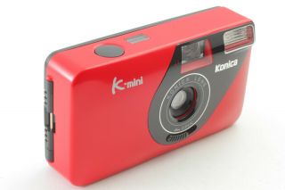 Rare 【UNUSED in BOX】 Konica K - mini Red 35mm Point & Shoot Film Camera From JAPAN 3