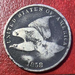 1858 Flying Eagle Cent 1c One Cent Circulated Rare 13742