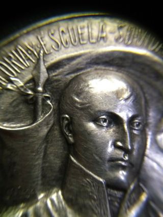 Rare Silver Medallion General San Martin - 1820 - 20 junio 1920 - 85 grams 7