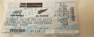 Rare Ticket - Los Pumas (argentina) V All Blacks (zealand) 20 July 2019