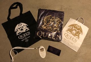 Queen Adam Lambert 2019 Rhapsody Tour Vip Tote Bag Robe Tour Ticket Lanyard Rare
