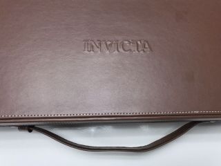 RARE INVICTA 16 Slot Watch Display Case IPM144 Brown Collector Leatherette 4