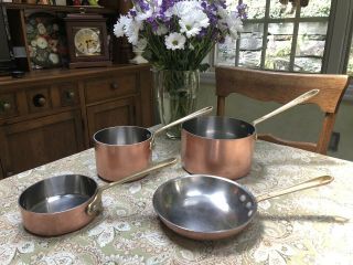Very Rare All - Clad Cop R Chef (4) Piece Set Of Sauces/fry