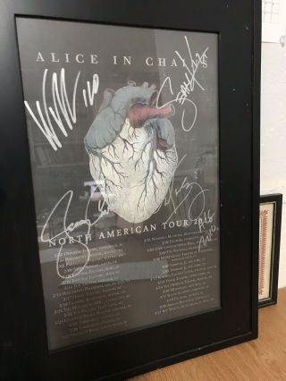 Alice In Chains - Rare Poster - Signed By Band.  Grunge Seattle