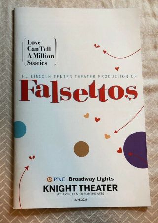 Falsettos Tour Playbill June 2019 Charlotte - Last Tour Stop - Knight Theater Rare