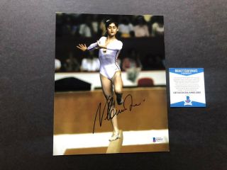 Nadia Comaneci Rare Signed Autographed Olympic 10 8x10 Photo Beckett Bas