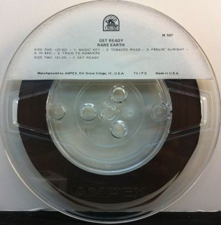 RARE EARTH Get Ready 1969 7 - 1/2 I.  P.  S.  Reel To Reel Audio Tape 3