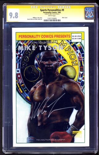 Sports Personalities 9 Cgc 9.  8 Ss Mike Tyson Nm,  Rare Signature World Champion