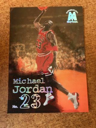 Michael Jordan 1998 - 99 Molten Metal Supernatural 141 Holofoil Insert Rare,  Sig