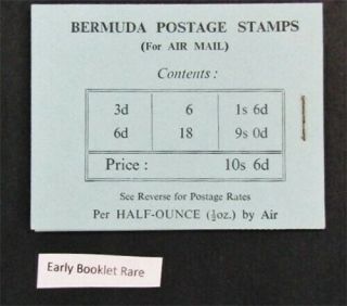 Nystamps British Bermuda Stamp Early Booklet Rare