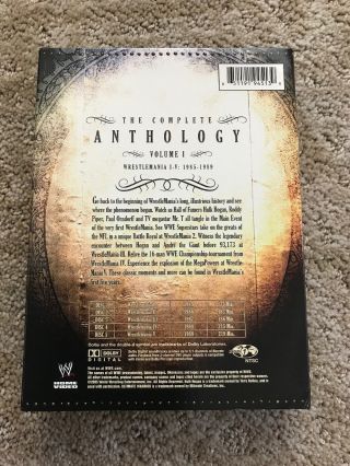 WWE - Wrestlemania Anthology: Vol.  1 (DVD,  2005,  5 - Disc Set) EXTREMELY RARE 1 - 5 6
