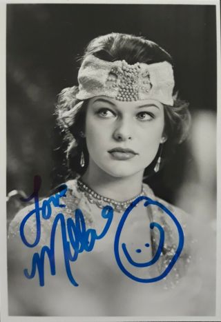 Milla Jovovich Signed Autographed 3x5 Authentic Resident Evil Rare