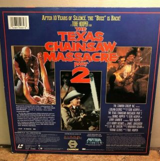 The Texas Chainsaw Massacre 2 (Laserdisc) Media Video RARE LD 2