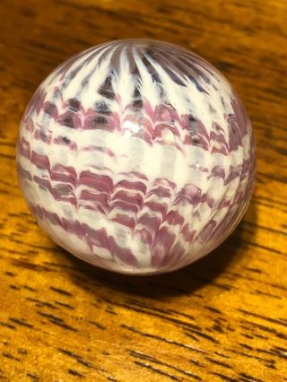 Rare Vintage Handmade Glass Marble Contemporary Glass Marble 1.  40 Signed