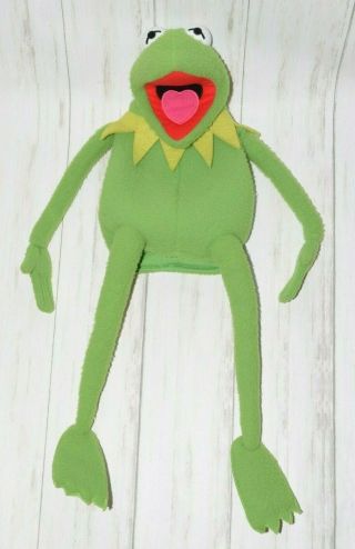 Jim Henson Muppets Kermit The Frog Full Body Hand Puppet Eden Plush Vintage Rare
