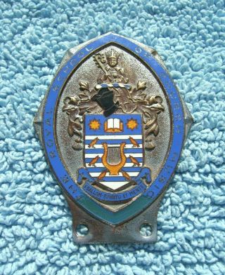 Vintage 1950s Royal School Of Church Music Car Badge - Old Pipe Organ Emblem Rare
