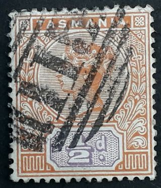 Rare Undated Tasmania Australia 1/2d Tablet Stamp Numeral Cds 115 - Scottsdale