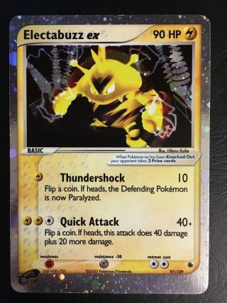 Electabuzz Ex 97/109 Ultra Rare Ruby And Sapphire Pokemon Card | #39651548