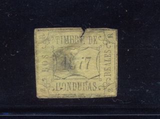 Honduras; 2 Reales Revenue Stamp Of 1877.  But Extremely Rare