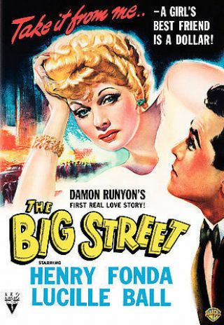 The Big Street - Lucille Ball - Warner Bros.  (dvd,  2007) - Oop/rare - Region 1