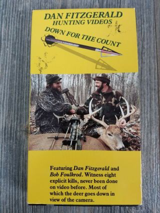 Dan Fitzgerald Down For The Count Whitetail Deer Hunting Video Vhs Rare
