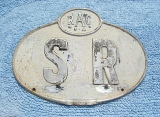 Vintage 1960s Rac South Africa - Southern Rhodesia Car Badge - Landrover Plate Rare