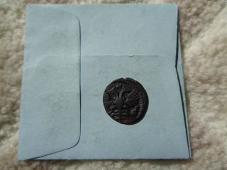 Rare Error Brockage Russia Peter The Great Polushka Coin Eagle On Both Sides