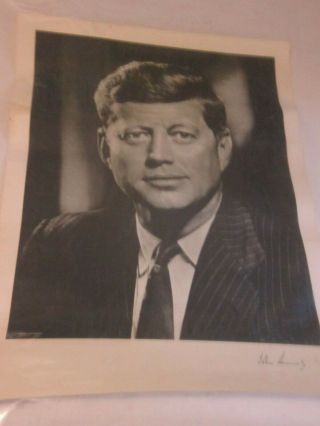 Rare John F.  Kennedy President Art Print Poster 1960 