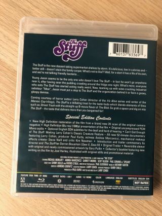The Stuff Blu - Ray US Region A Special Edition Arrow Video OOP Rare 3