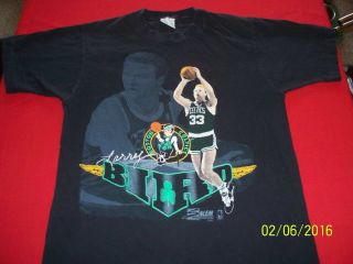 Vtg 90 ' s Larry Bird Boston Celtics 1990 Medium shirt very rare 2